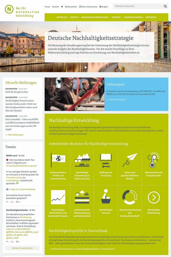 Website des Beratungsgremiums der Bundesregierung bei der Umsetzung der Nachhaltigkeitsstrategie.